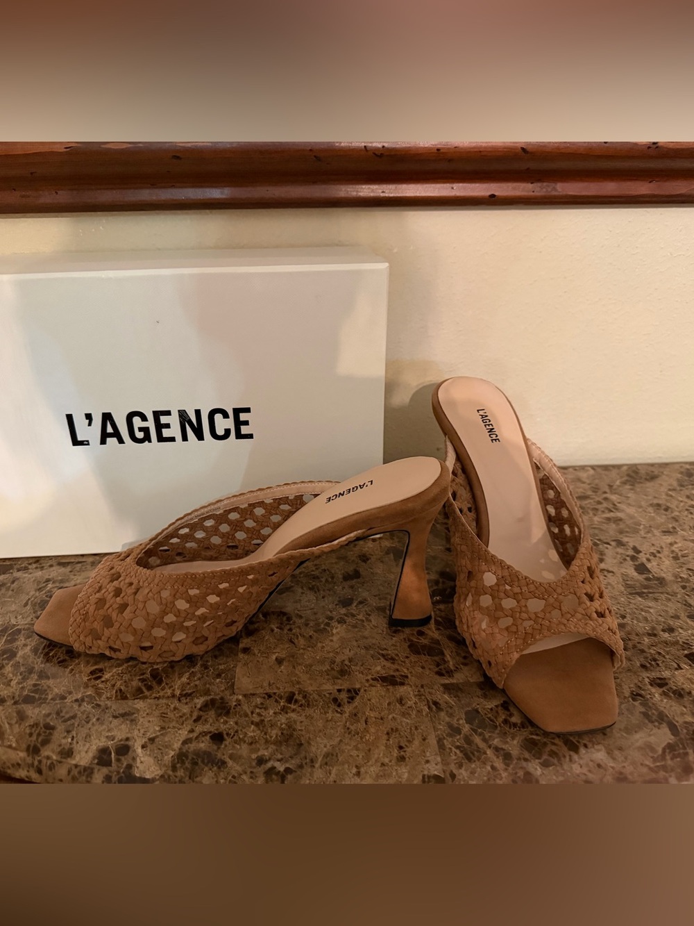 L'AGENCE’s Jacques 90 MM Suede Sandals.